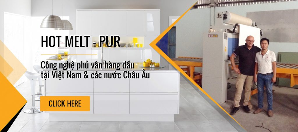 công nghệ phủ bề mặt HOT MELT - PUR