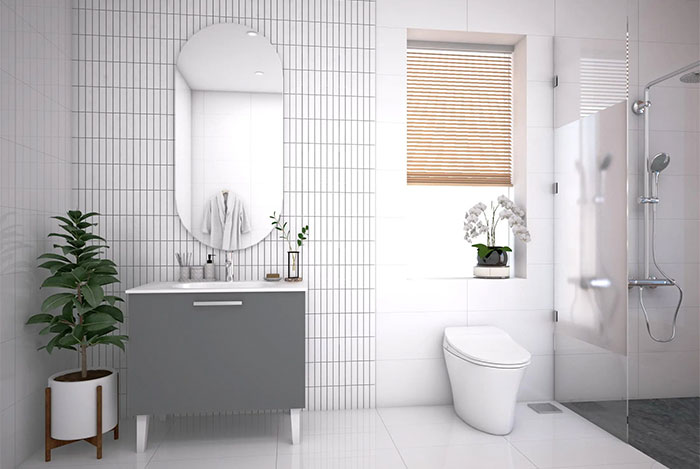 tủ lavabo PVC chân đứng