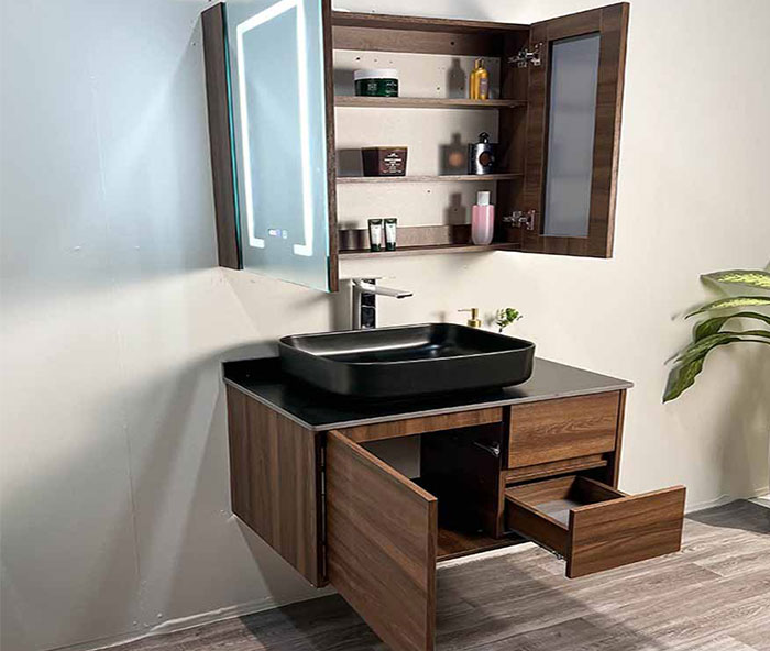 So sánh tủ lavabo bằng tấm nhựa PVC với tủ lavabo Plywood