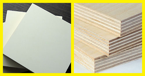 tấm nhựa pvc và gỗ plywood