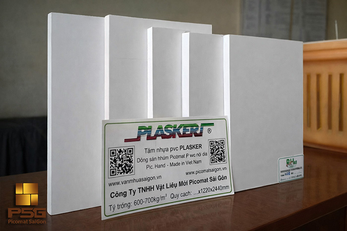 Tấm nhựa PVC Plasker Phủ Film PVC Vân Gỗ Xám Khói PW135 7 Tấm nhựa PVC PLASKER