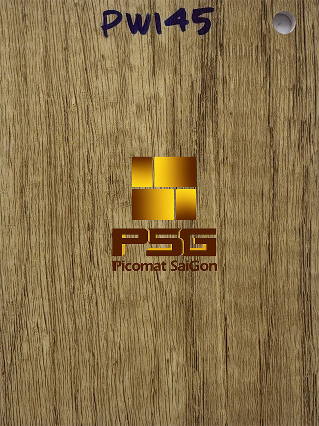 Tấm nhựa PVC Plasker Phủ Film PVC Vân Gỗ Truyền Thống PW145 9 Tấm nhựa PVC PLASKER phủ film PVC vân gỗ PW145