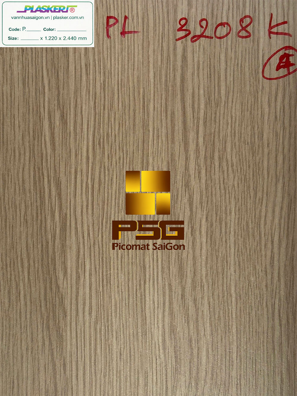 Tấm nhựa PVC Plasker phủ Laminate mã màu PL3208K 8 Tấm nhựa PVC PLASKER phủ laminate CODE PL3208K