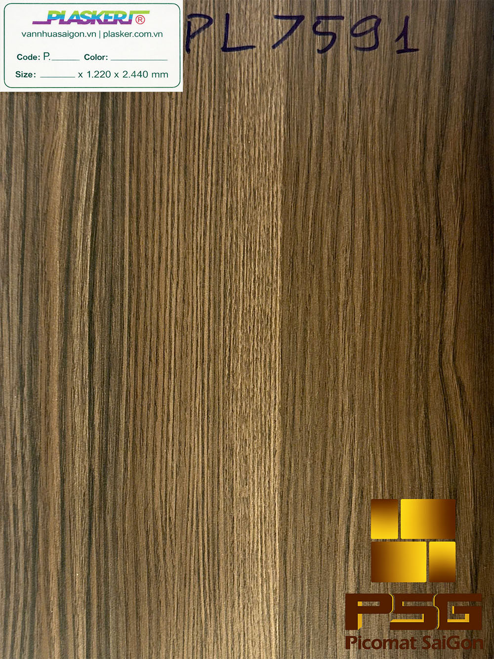 Tấm Nhựa PVC Plasker Phủ Laminate mã màu PL7591 1 Tấm Nhựa PVC Plasker Phủ Laminate mã màu PL7591