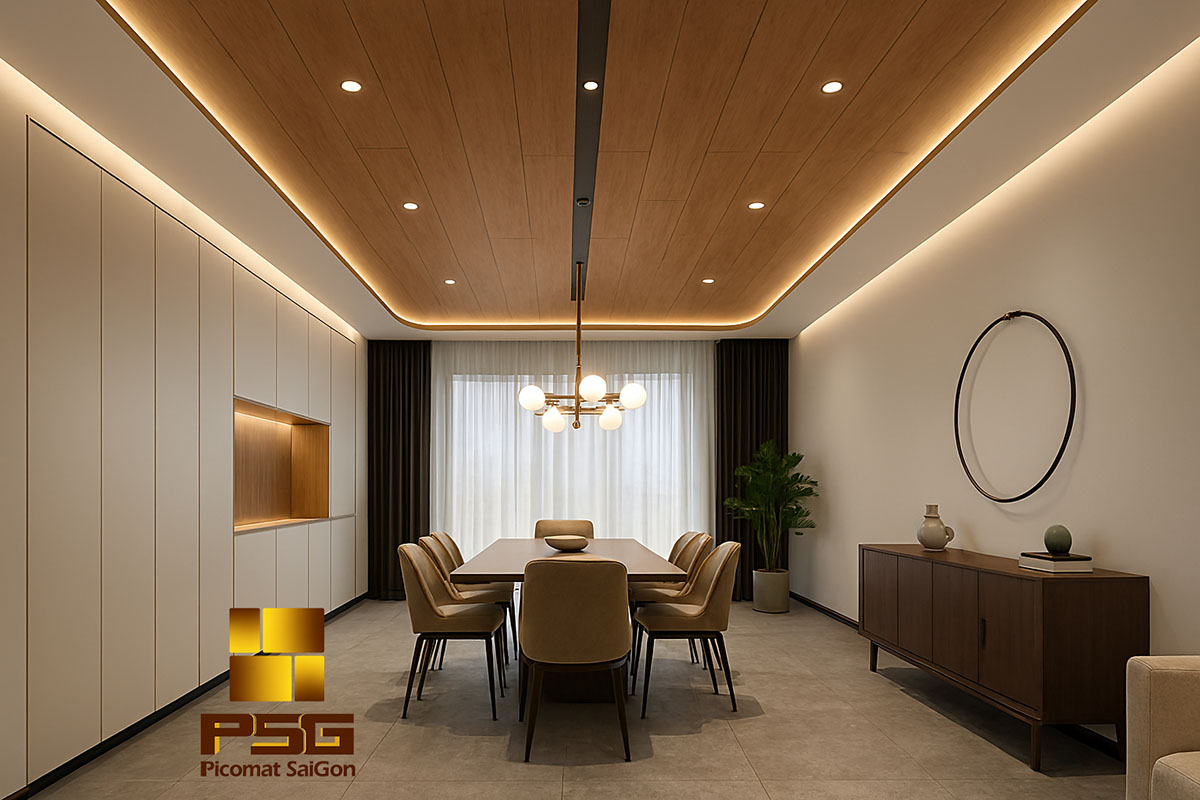 Tấm nhựa PVC ốp tường nội thất sang trọng