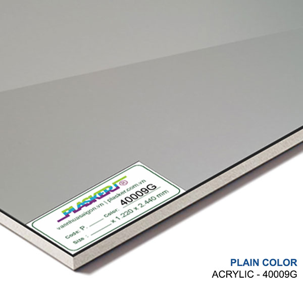 Tấm nhựa PVC phủ Acrylic màu xám 1 Tấm nhựa PVC phủ Acrylic màu xám